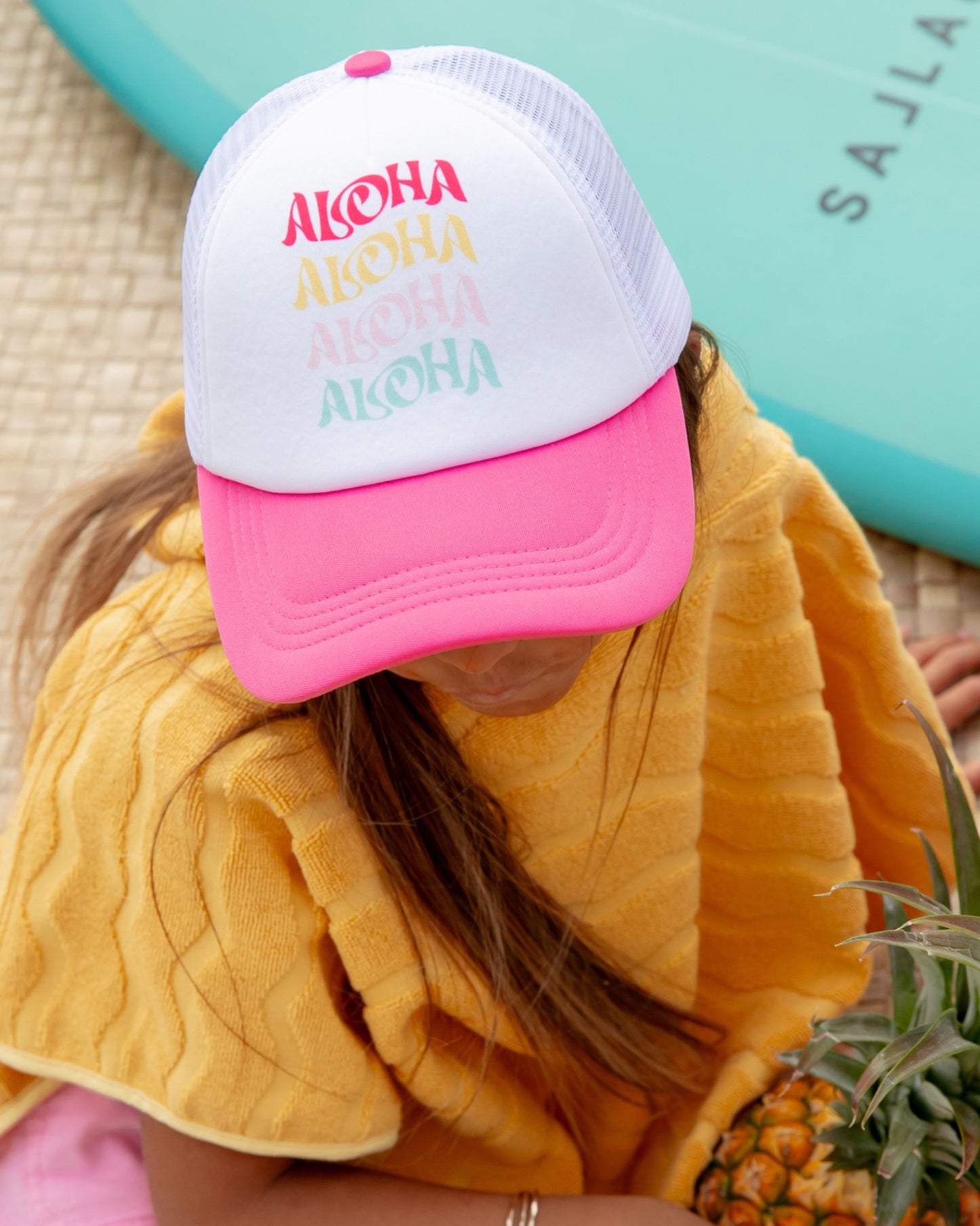 Aloha Rainbow Trucker Hat