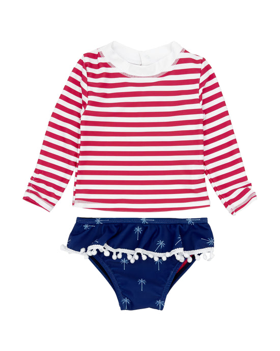 Sandy Toes Baby L/S Swim Set